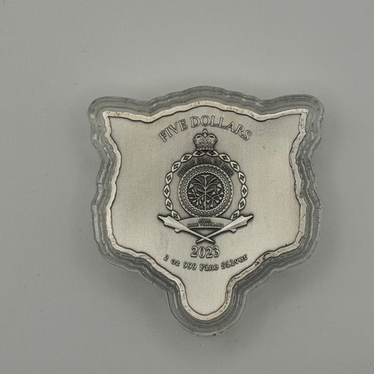 2023 Niue 2 oz Silver Fierce Nature: Wolf Coin