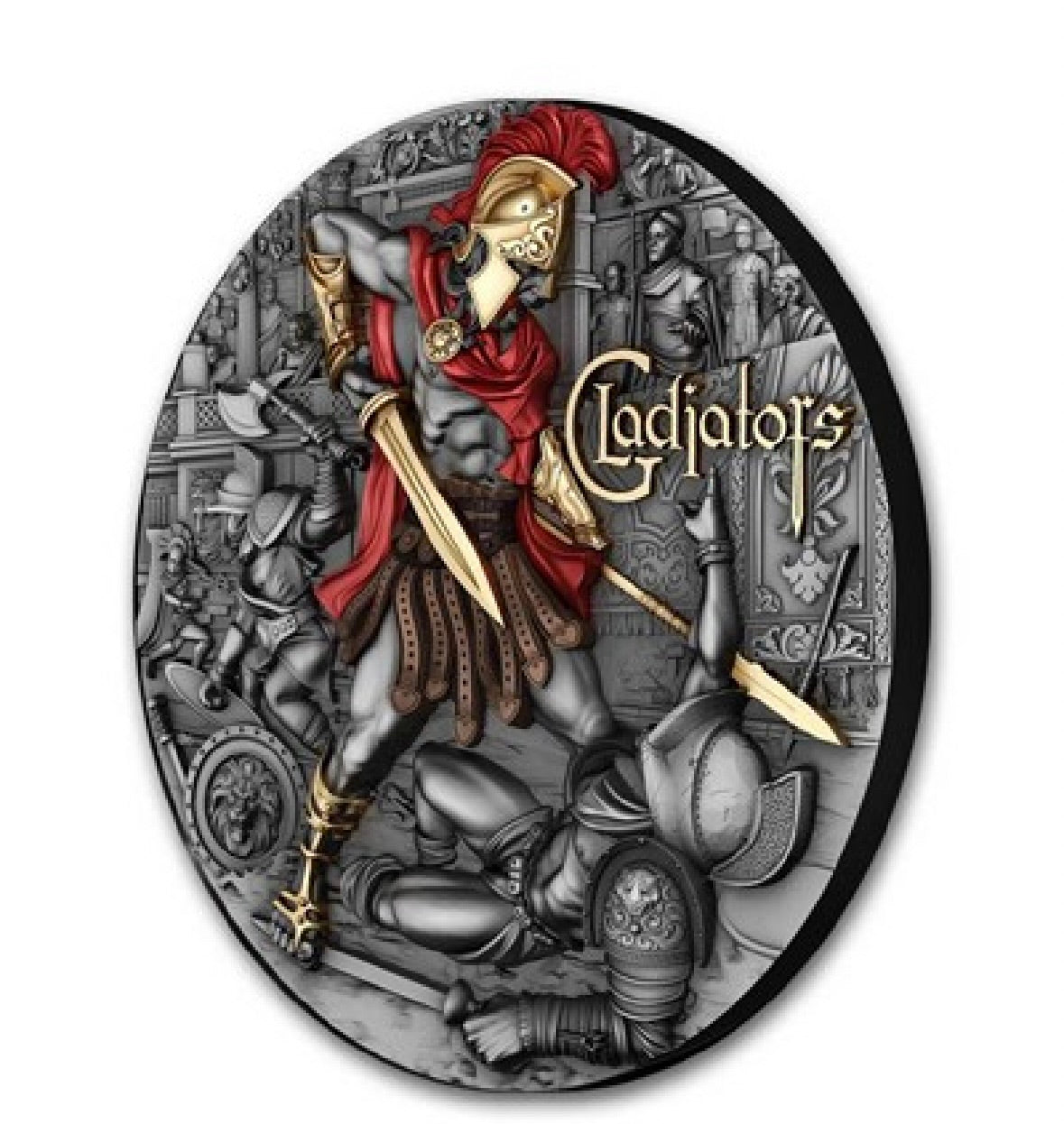2024 Niue 2 oz Silver Gladiators Coin (Gilded)