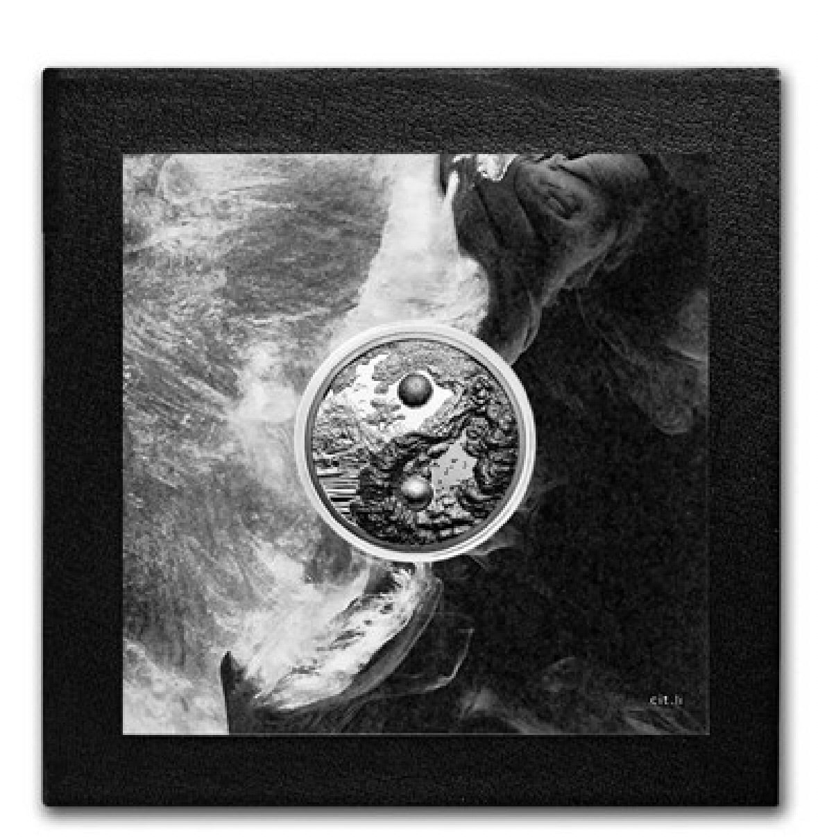 Palau 1 oz Silver Ying and Yang Coin (Black Proof)