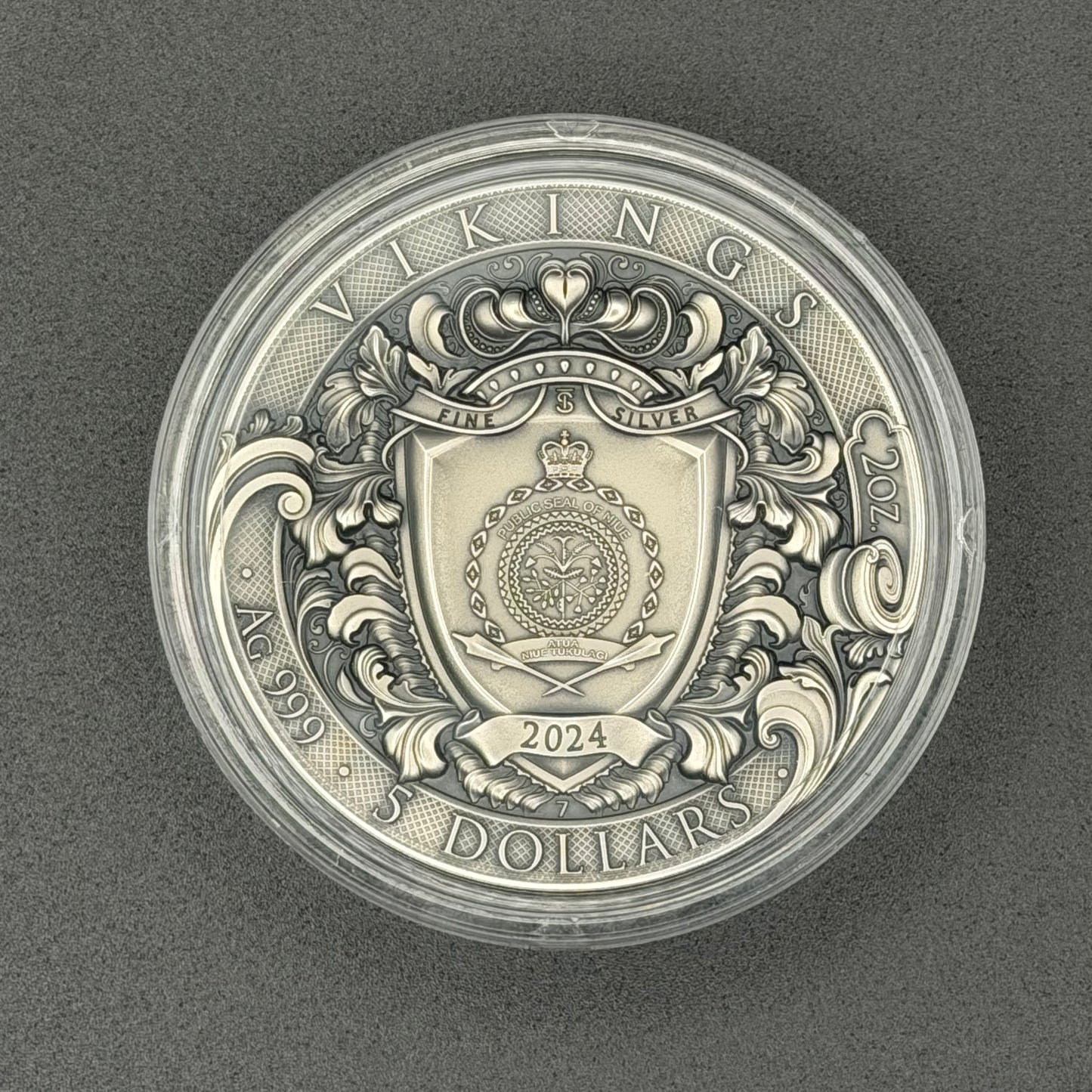 2024 Niue 2 oz Silver Vikings (Gold Gilded)