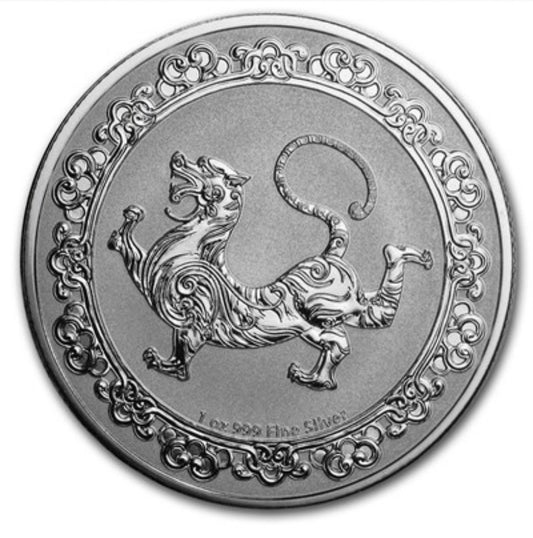 2019 Niue 1 oz Silver Celestial Animals: The White Tiger