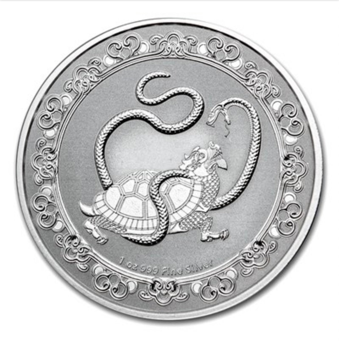 2021 Niue 1 oz Silver Creastial Animals: The Black Turtle