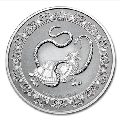 2021 Niue 1 oz Silver Creastial Animals: The Black Turtle