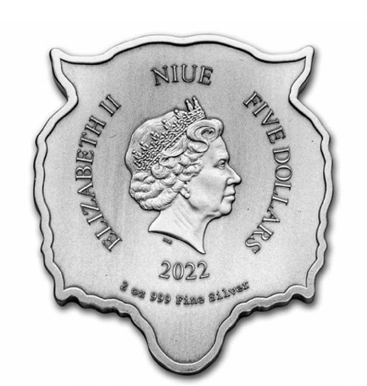 2022 Niue 2 oz Silver Fierce Nature: Tiger Coin