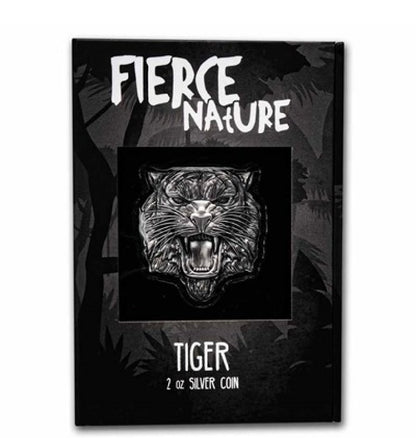 2022 Niue 2 oz Silver Fierce Nature: Tiger Coin