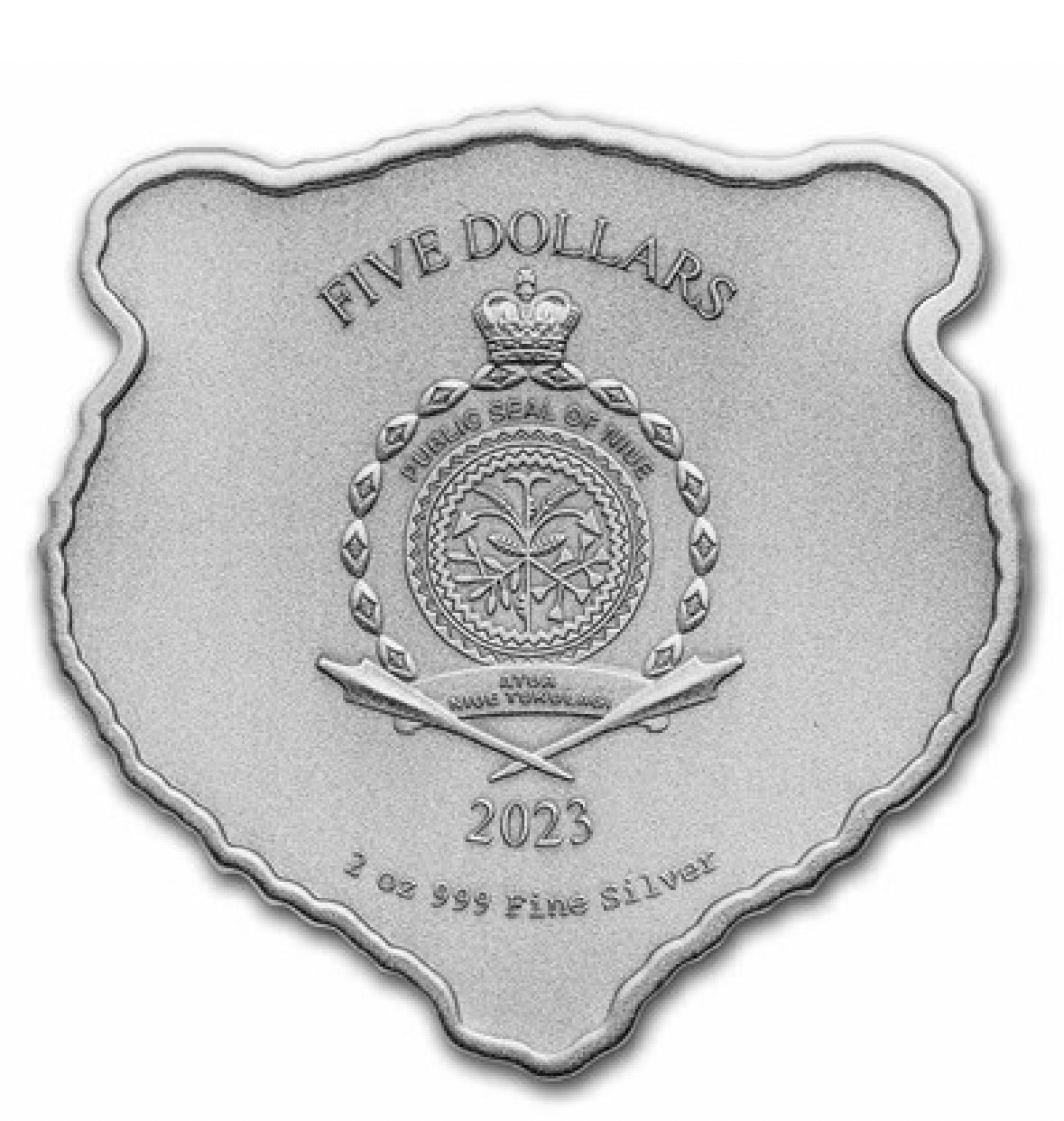 2023 Niue 2 oz Silver Fierce Nature: Grizzly Bear Coin