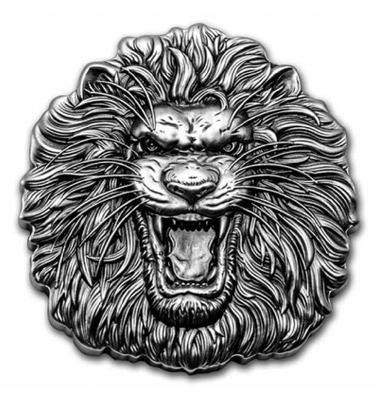 2022 Niue 2 oz SIlver Fierce Nature: Lion Coin