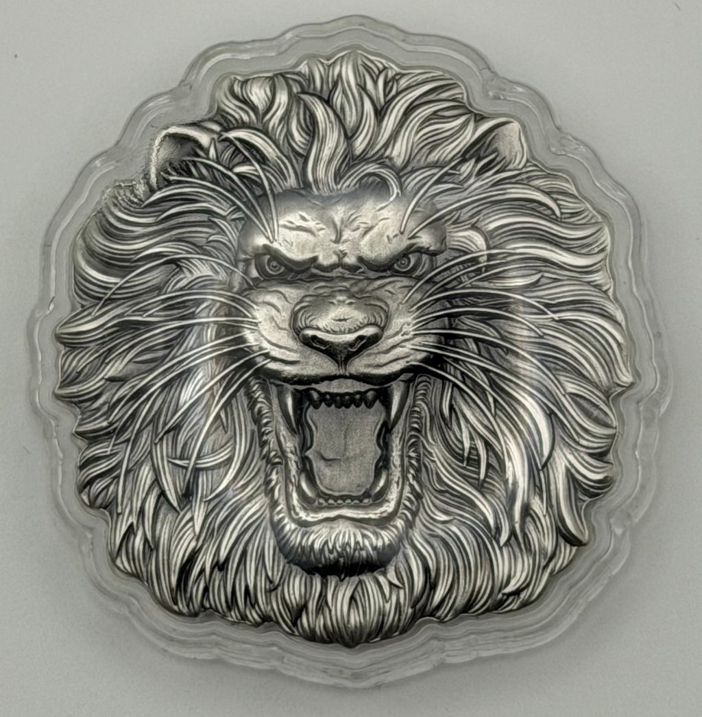 2022 Niue 2 oz SIlver Fierce Nature: Lion Coin