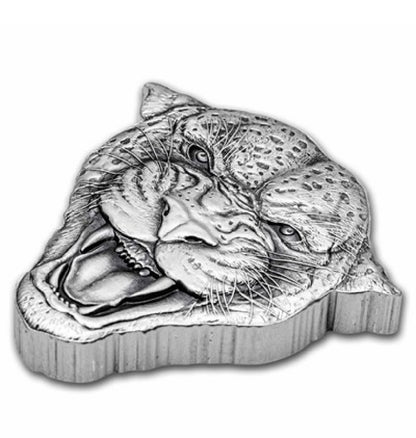 2023 Niue 2 oz Silver Fierce Nature: Leopard Coin