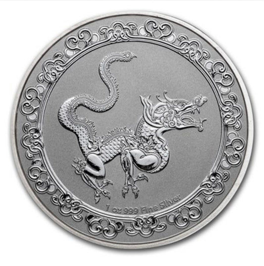 2020 Niue 1 oz Silver Celestial Animals: The Yellow Snake