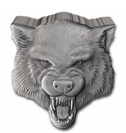 2023 Niue 2 oz Silver Fierce Nature: Wolf Coin