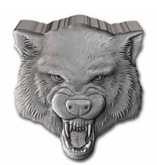 2023 Niue 2 oz Silver Fierce Nature: Wolf Coin