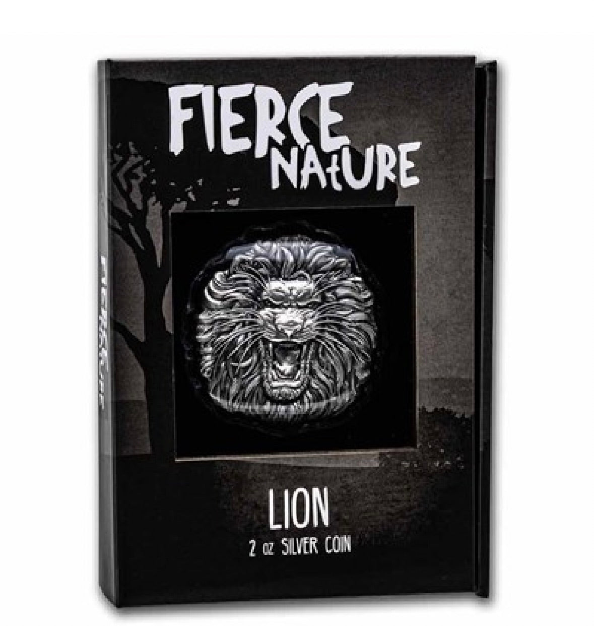 2022 Niue 2 oz SIlver Fierce Nature: Lion Coin