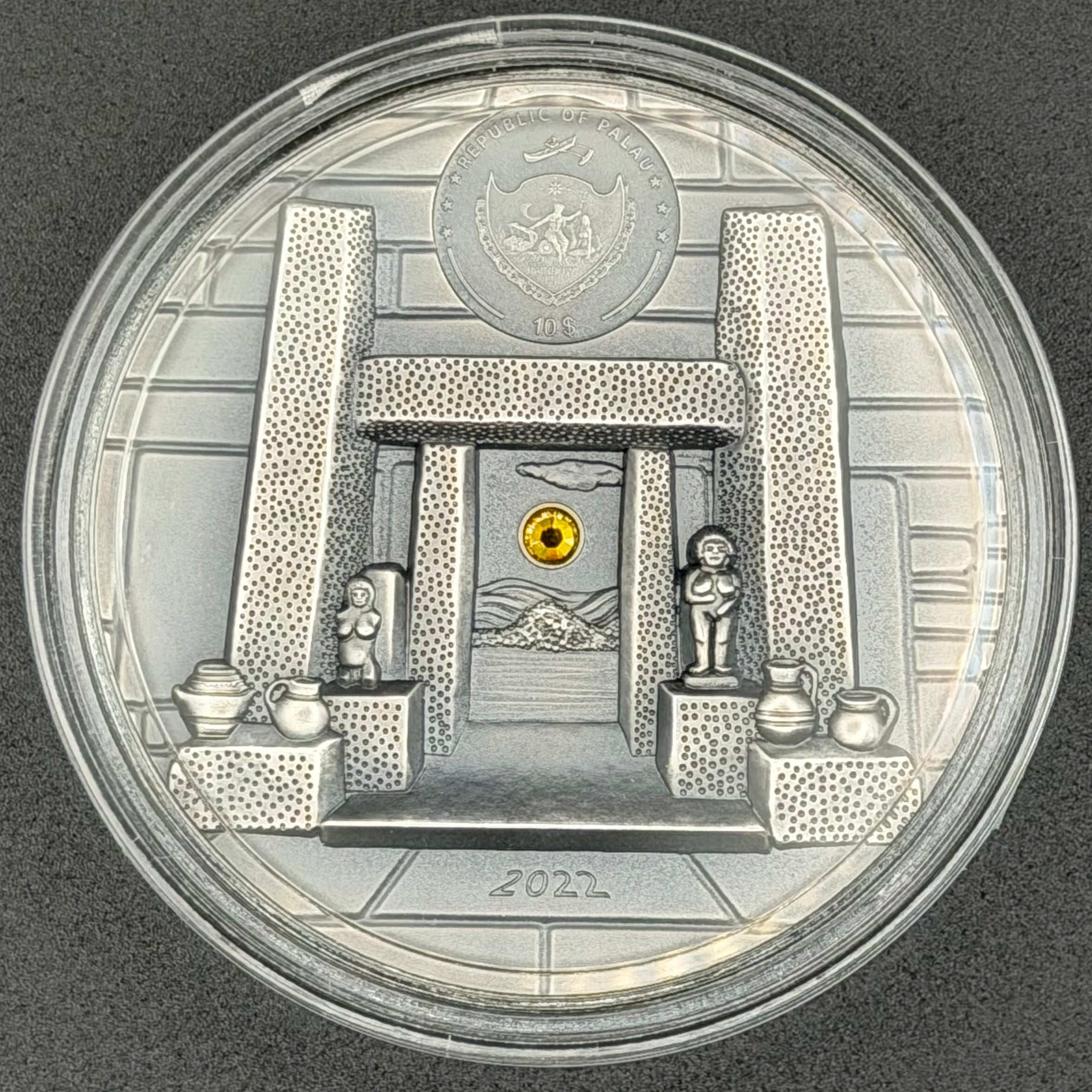 2022 Palau 2 oz Silver Mnajdra Temple