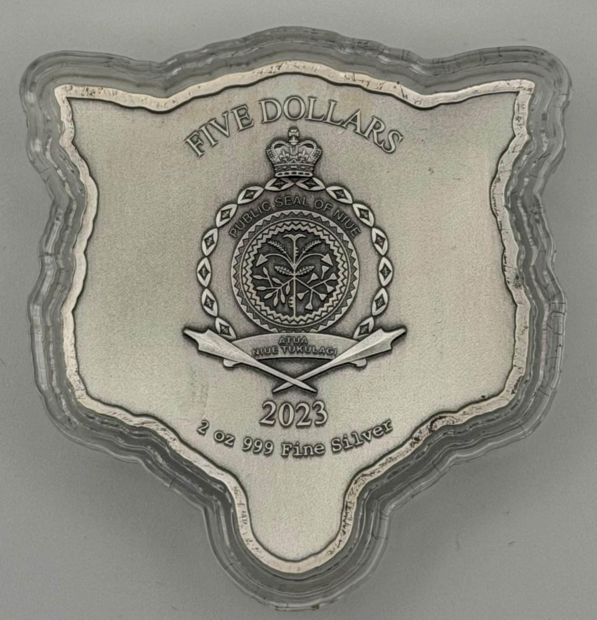 2023 Niue 2 oz Silver Fierce Nature: Wolf Coin