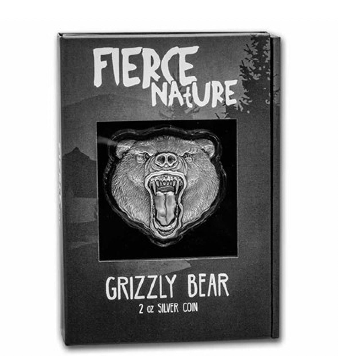 2023 Niue 2 oz Silver Fierce Nature: Grizzly Bear Coin
