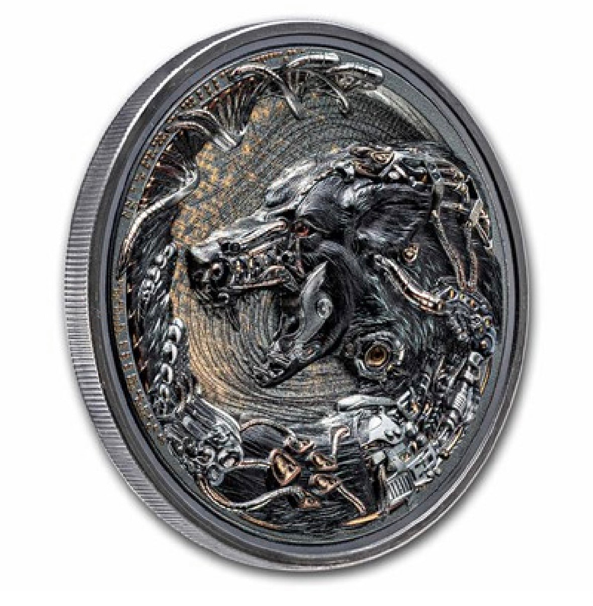 2023 Palau 3 oz Silver Cyborg Revolution: Dog (Black Proof)