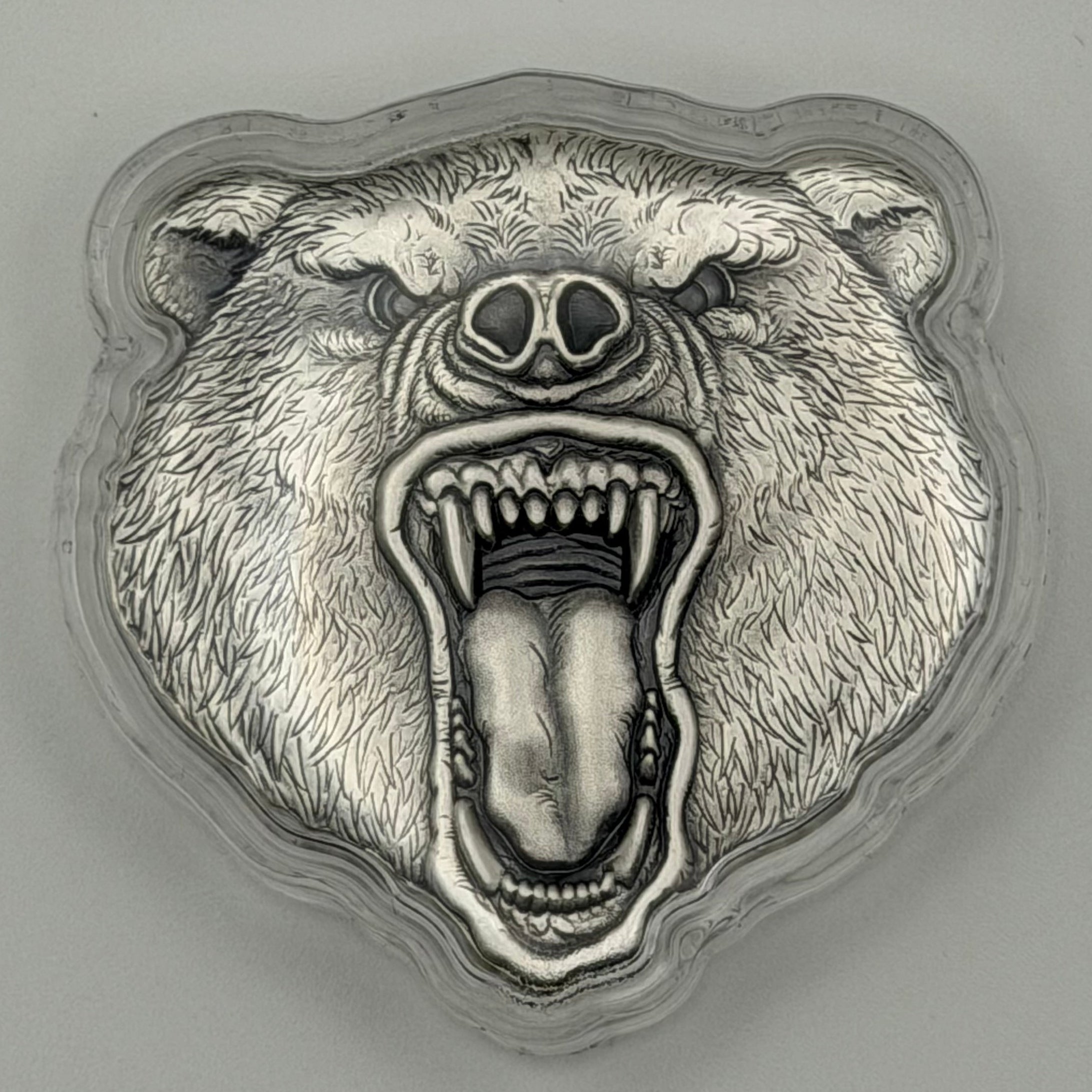 2023 Niue 2 oz Silver Fierce Nature: Grizzly Bear Coin