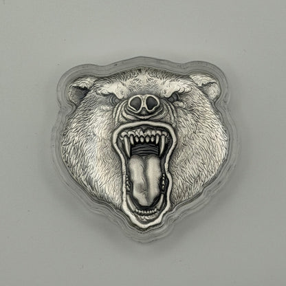 2023 Niue 2 oz Silver Fierce Nature: Grizzly Bear Coin