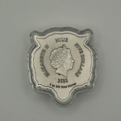 2022 Niue 2 oz Silver Fierce Nature: Tiger Coin