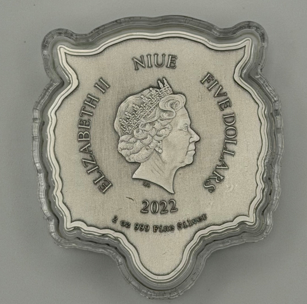 2022 Niue 2 oz Silver Fierce Nature: Tiger Coin