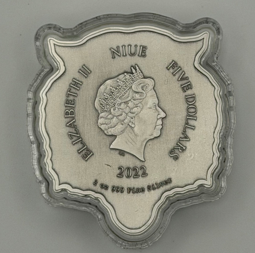 2022 Niue 2 oz Silver Fierce Nature: Tiger Coin