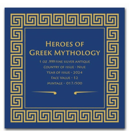 2024 Niue 1 oz Silver Heroes of Greek Mythology: Theseus