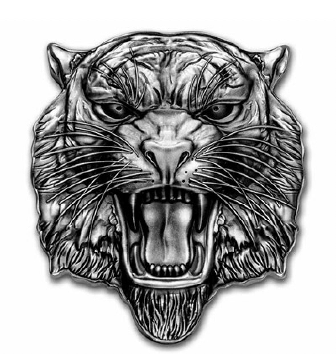2022 Niue 2 oz Silver Fierce Nature: Tiger Coin