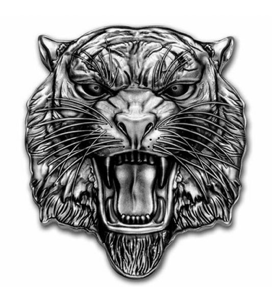 2022 Niue 2 oz Silver Fierce Nature: Tiger Coin