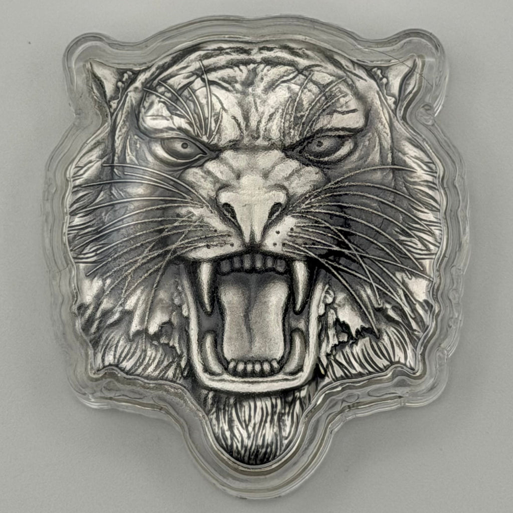 2022 Niue 2 oz Silver Fierce Nature: Tiger Coin