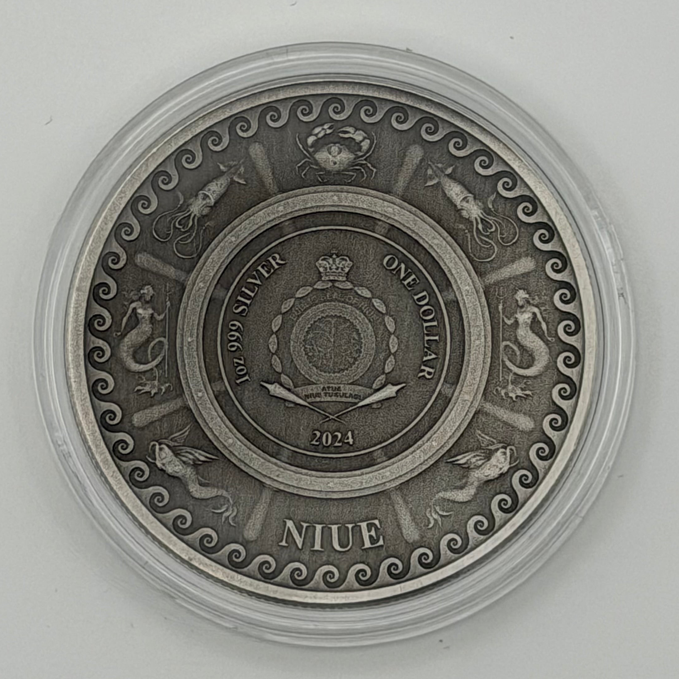 2024 Niue 1 oz Silver Mythical Creatures: Sea Serpent