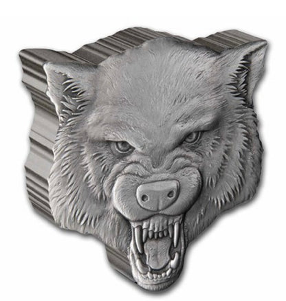 2023 Niue 2 oz Silver Fierce Nature: Wolf Coin