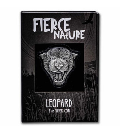 2023 Niue 2 oz Silver Fierce Nature: Leopard Coin