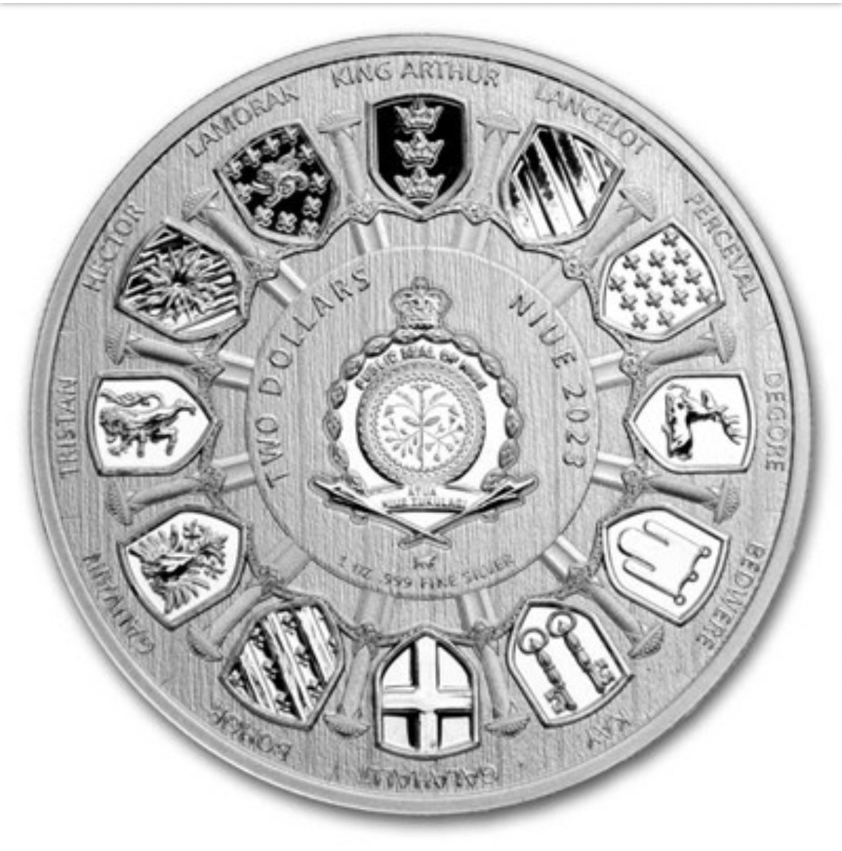 2023 Niue 1 oz Silver Camelot: Arthur Pendragon Coin