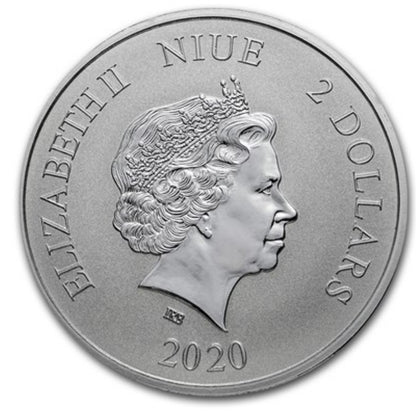 2020 Niue 1 oz Silver Celestial Animals: The Yellow Snake