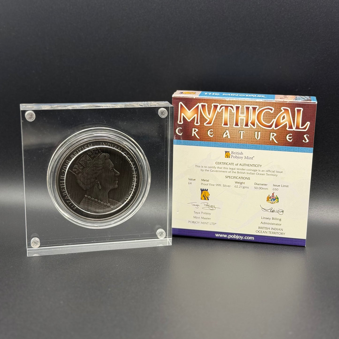 2018 BIOT 2 oz Silver Iridescent Minotaur